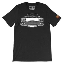 1958 chevy impala Silhouette Art The Legend Classic Car Men T-shirts Made in USA