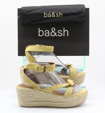 BA&SH  CANDELA RAFFIA FLATFORM WOMENS SANDALS UK 4 EU 37 BLONDE RRP £225 AD