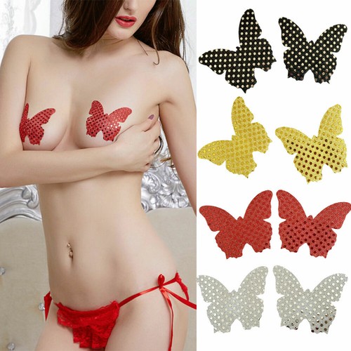 Breast Nipple Cover Self Adhesive Satin Bra Tape Pads Pasties Enhancer Stickers - Picture 22 of 33