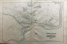 1881 HAVERHILL, MA, TILTON'S CORNERS, KENOZA LAKE TO MERRIMACK ROVER ATLAS MAP