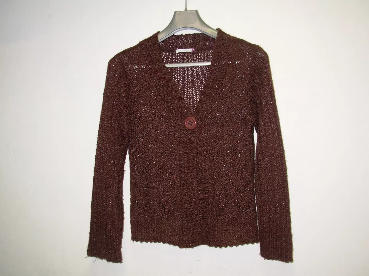 PATRICE BREAL Gilet Femme taille 3 (M) Marron VFP030 | eBay