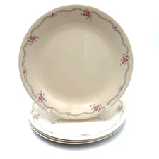 5 Corelle English Breakfast 10 1/4" Dinner Plates - EUC Shiny