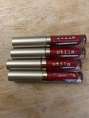 4x new Stila Stay All Day Liquid Lipstick BESO true red .2 oz 