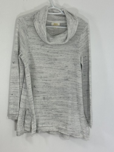 Maeve by Anthropologie Sweater Womens Small Off White Turtle Neck Pullover Slit