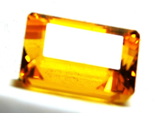 Certified Natural 30.30 Cts Yellow Topaz Emerald Cut Loose Gemstone R727 - Picture 2 of 4