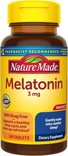 Nature Made Melatonin 3mg Tablets, 100 Drug Free Sleep Aid Supplement