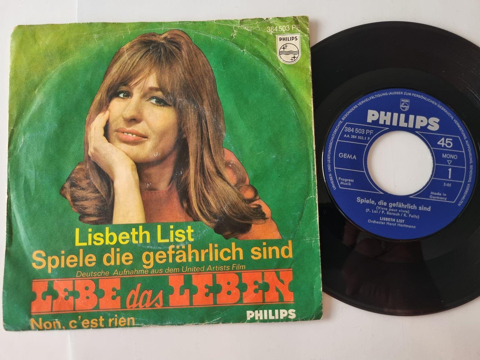 7"" Single Lisbeth List - Spiele, die gefährlich sind Vinyl Germany