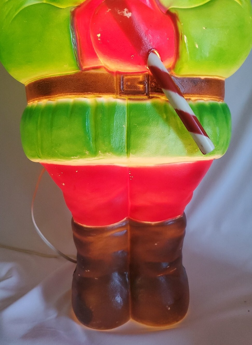 2 Blow Mold Christmas Elf 28" Union Don Featherstone Leprechaun Gnome