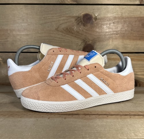 NEW Kids Size 7Y - Adidas Gazelle “Wonder Clay Cloud White” Low Top Shoes IG1699 - 第 9/10 張圖片