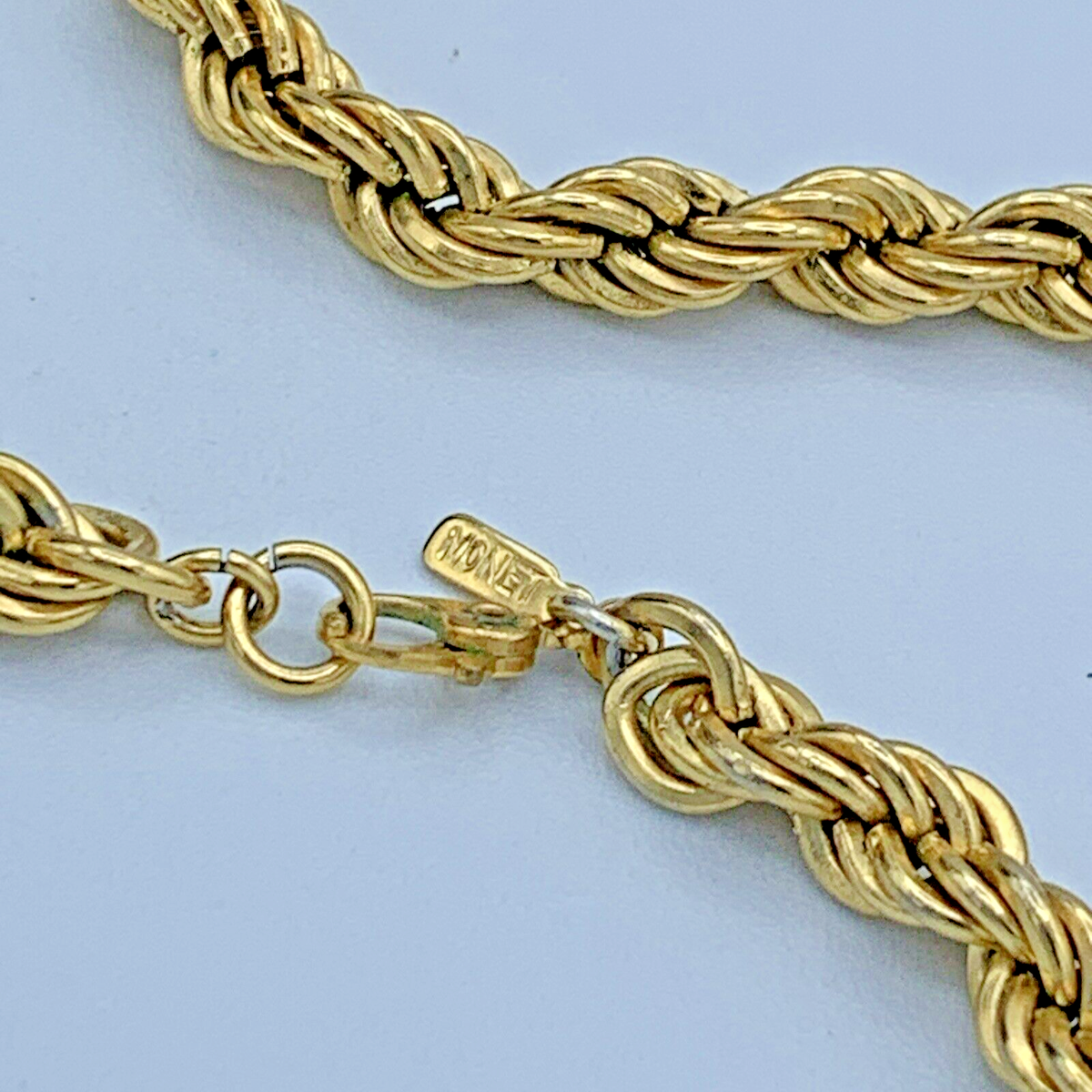 Monet 15 Inch Gold Tone Twisted Chain Necklace 3-759 | eBay