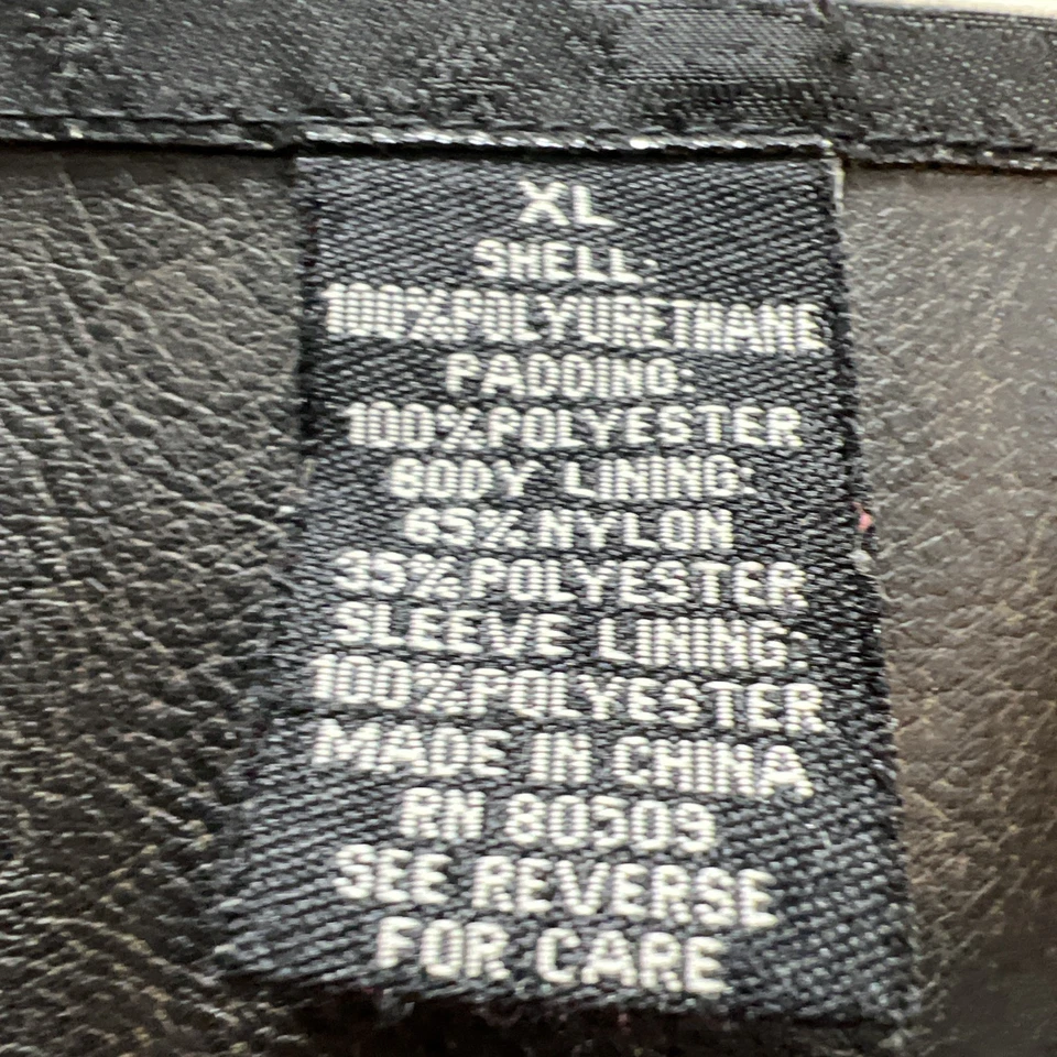 Buckle BKE 67 Faux Leather Jacket Men's XL Brown Espresso *SEE FLAW* - Image 3 of 4