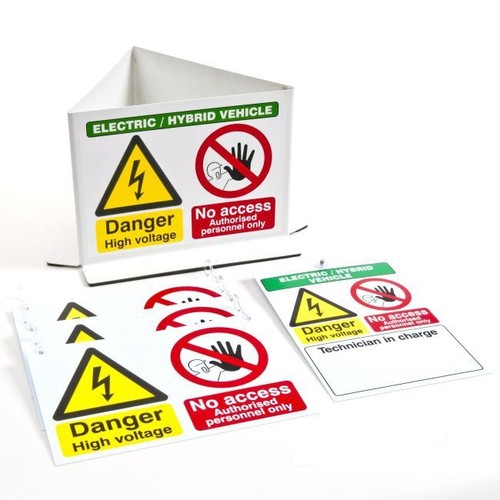 5er PACK EV FAHRZEUG WARNSCHILDER