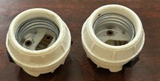Federal 3979 Ceramic Light Bulb Socket 1-3/8&rdquo; Hole Mount Standard Edison E26 (2)