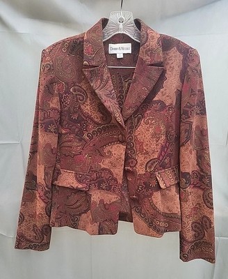 vintage danny & nicole paisley jacket size 8