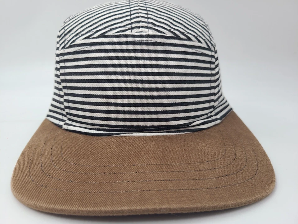 Sombrero George Juvenil EE. UU. Rayas Snapback Gorra Informal Niño Niña Blanco Negro Marrón Foto 2 de 4