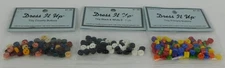 Dress It Up TINY COUNTRY BLACK WHITE & PRIMARY BUTTONS Mini Doll 1/4" NIP