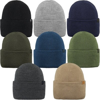 Barts Haveno High Cuffed Ribbed Knit Stretchy Warm Winter Beanie Mütze
