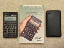 HP Hewlett Packard 42S RPN Scientific Calculator, case manual, works great
