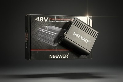 Neewer 1-Channel 48V Phantom Power Supply with Adapter and XLR Audio Cable