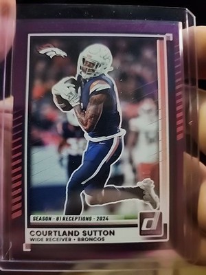 2025 Panini Donruss Courtland Sutton  Purple Stats /500 Denver Broncos