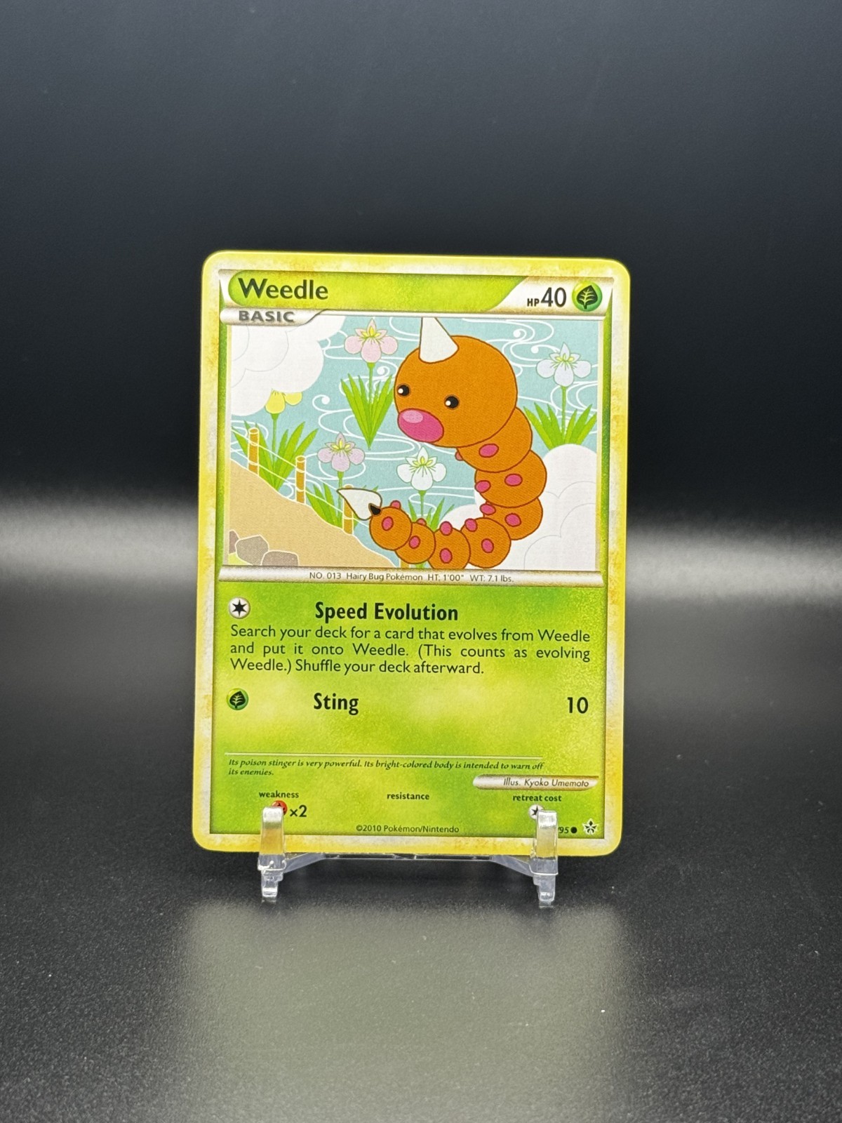 POKEMON HGSS UNLEASHED #69 WEEDLE REGULAR COMMON - NM