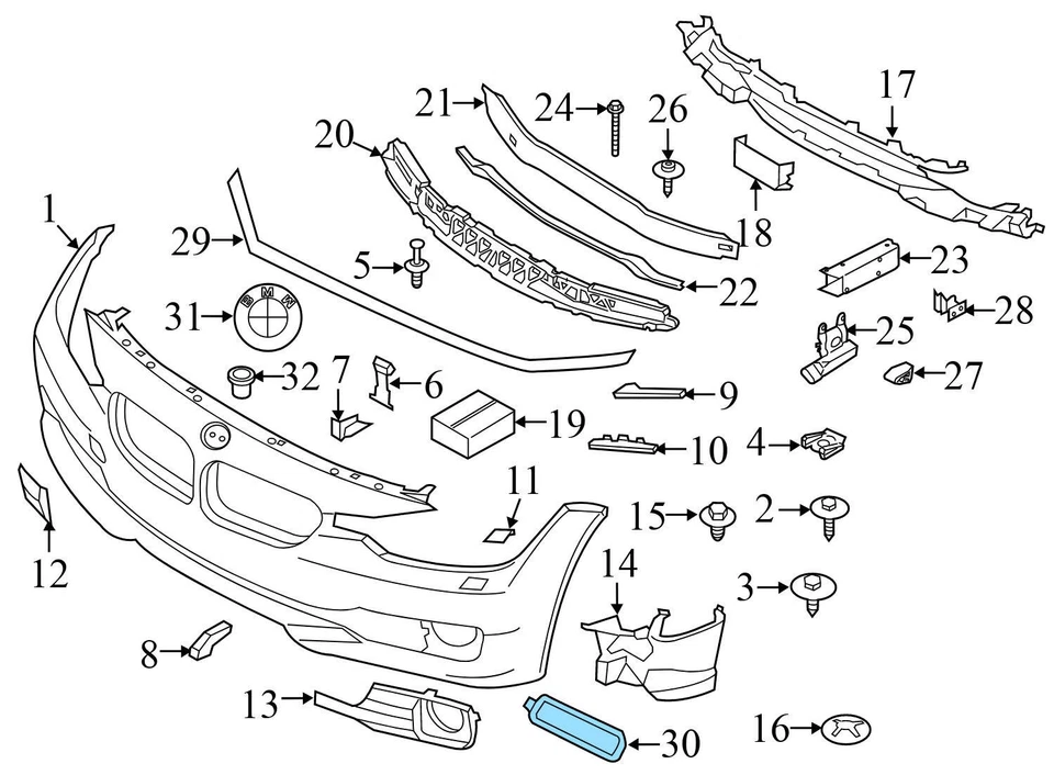 DELANTERO IZQUIERDO - LUZ MARCADORA LATERAL / REFLECTOR - BMW 320I XDRIVE 328D XDRIVE Foto 3 de 4