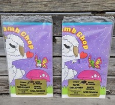 2 Vtg Lamb Chop Paper Tablecover 54" X 84 Shari Lewis 1993 Party Supply NOS