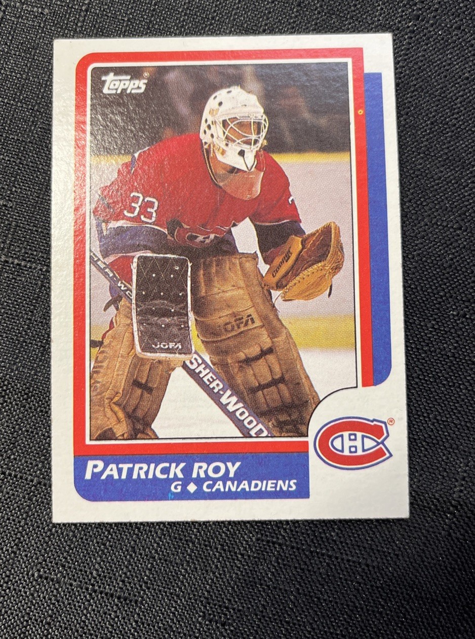 1986-87 Topps Patrick Roy Rookie #53 HOF CANADIENS