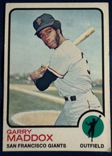 1973 TOPPS #322 GARRY MADDOX (SAN FRANCISCO GIANTS) ROOKIE BASEBALL CARD