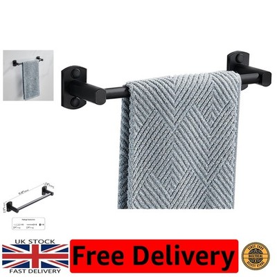 Eleganter schwarzer Handtuchhalter 12 Zoll - robustes Aluminium für Bad & Küche