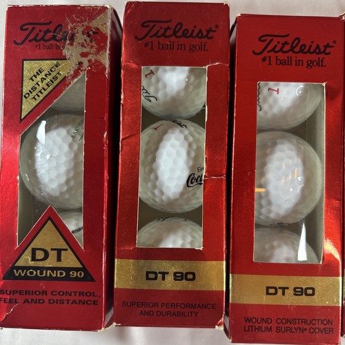 18 Titleist DT Wound 90 Golf Balls w/Logos (NEW) - Picture 2 of 4