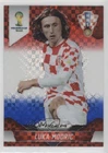 2014 Panini Prizm World Cup Soccer Red White and Blue Plaid Luka Modric #118