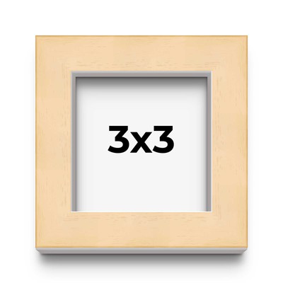 3x3 Solid Wood Picture Frame with UV Acrylic, Available in 6 Finishes
