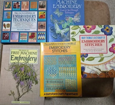 5x NEEDLEPOINT Books. EMBROIDERY. STITCHES. LACE