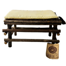 Claudette's Twig Table Yellow Gingham Pad Boyd's Bears Accessory 654806