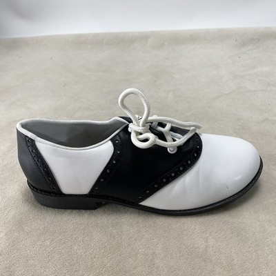 Saddle Shoes Youth Girls Sz 2 Oxford Black White 50s Poodle Skirt Costume