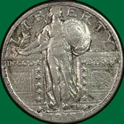 1918-D Standing Liberty Quarter Almost Uncirculated AU Coin #42527