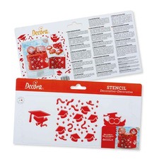 Stencil per torte Laurea 10x25 cm Decora