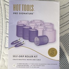 Hot Tools Pro Signature Self-Grip Rollers Kit Purple 10 Rollers/Clips 2.5"/1.75"