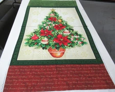 Michael Miller quilt-craft fabric FESTIVE TREE PANEL 2/3 yd (ddc-12349) X-Mas