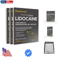 Lidocaine Gel Patch, 18 Count Maximum Strength Pain Patches for Muscle Relief...