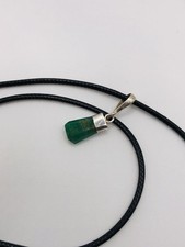 Beautiful Emerald Pendant 925 Sterling Silver Necklace Natural Green Gemstone