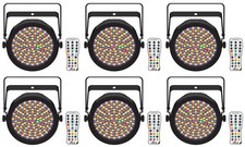 6 Chauvet DJ EZPAR 64 RGBA ILS Rechargeable Battery RGBA LED Par Wash Up-Lights