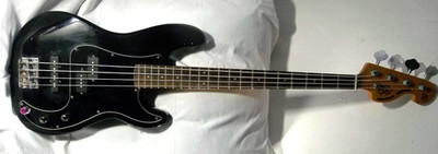 SX Custom Handmade Vintage Series 4 String Black Electric Bass Guitar   Used