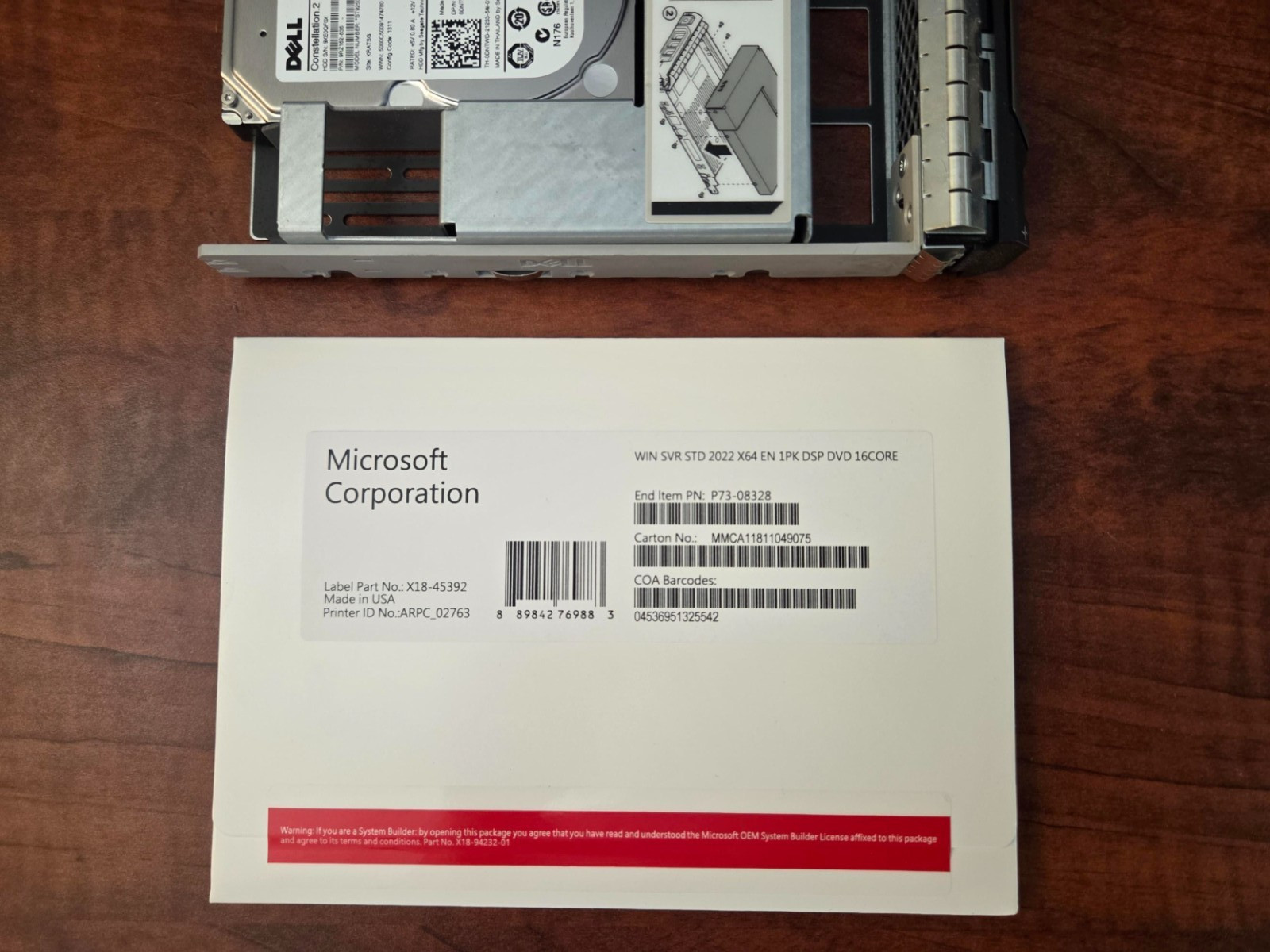 Microsoft Windows Server 2022 Standard 64-bit License & DVD 16 Core sealed