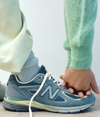 AURALEE × New Balance 990V4 In Between Dusty Blue U990AL4 Men's