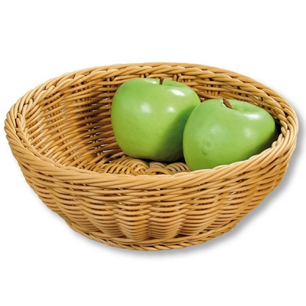 Brotkorb KöRbchen Obstkorb 24X9 Cm Brotbox Dekokorb Korb Rund Braun Dekoration-image