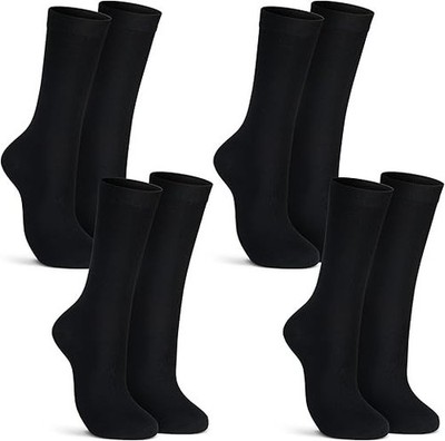 4 Pairs Silk Liner Socks Ultra-Lightweight Hiking Liners Calf Sweat Absorption S