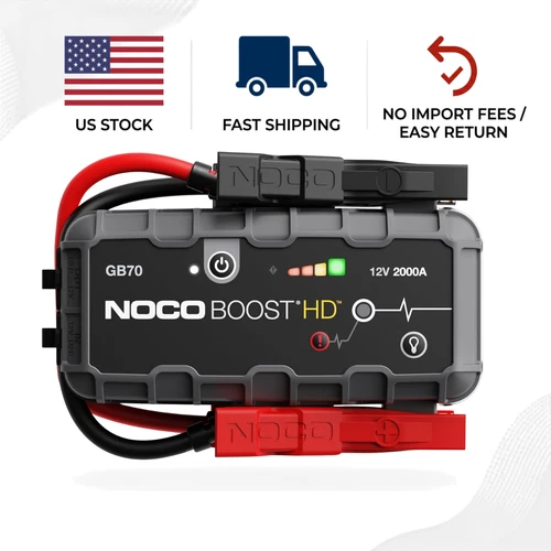 NOCO Boost HD GB70 2000A 12V Lithium Battery Jump Starter Booster Pack