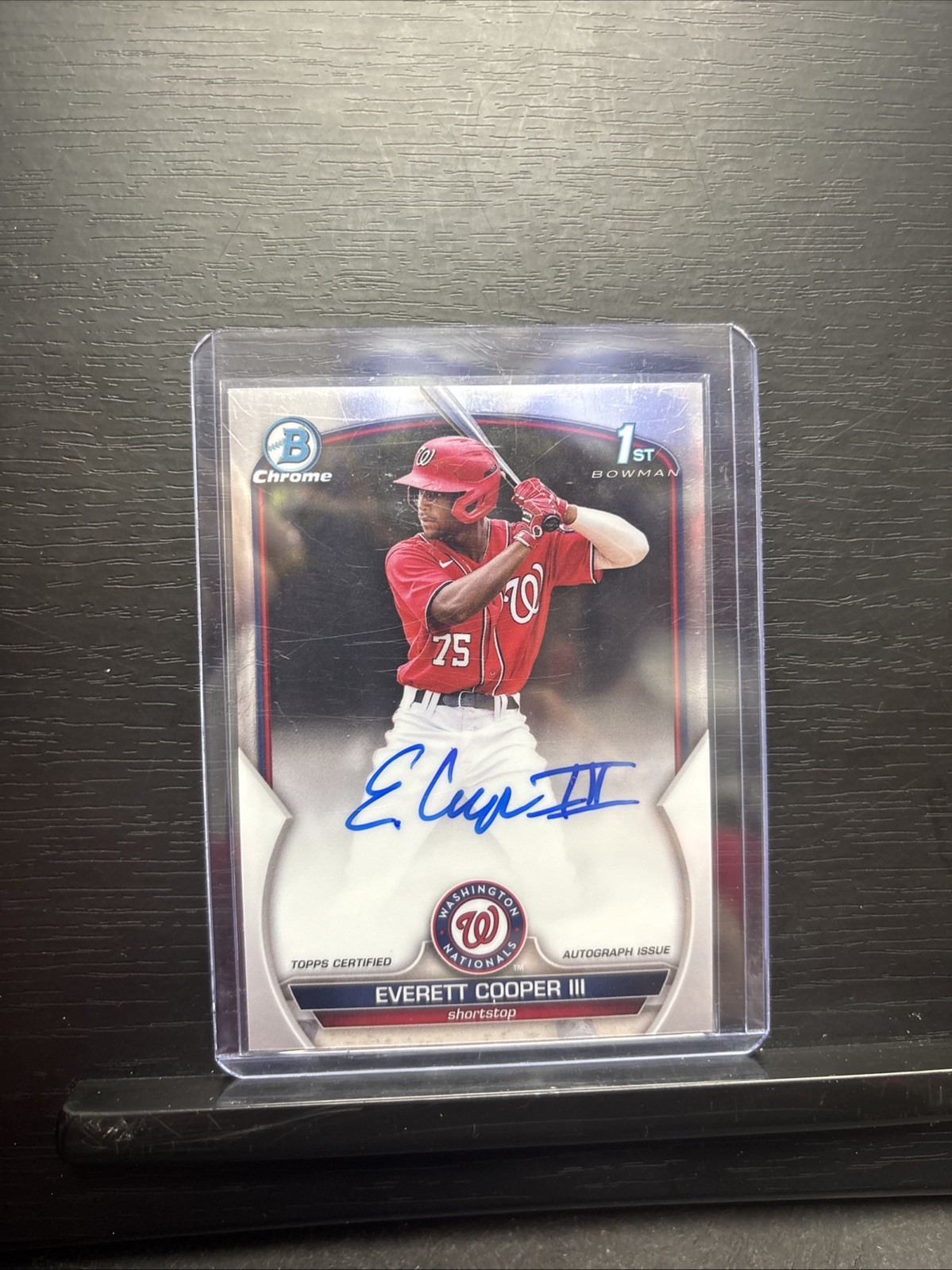 EVERETT COOPER III 2023 1st Bowman Chrome Base Auto #CPA-EC Washington Nationals